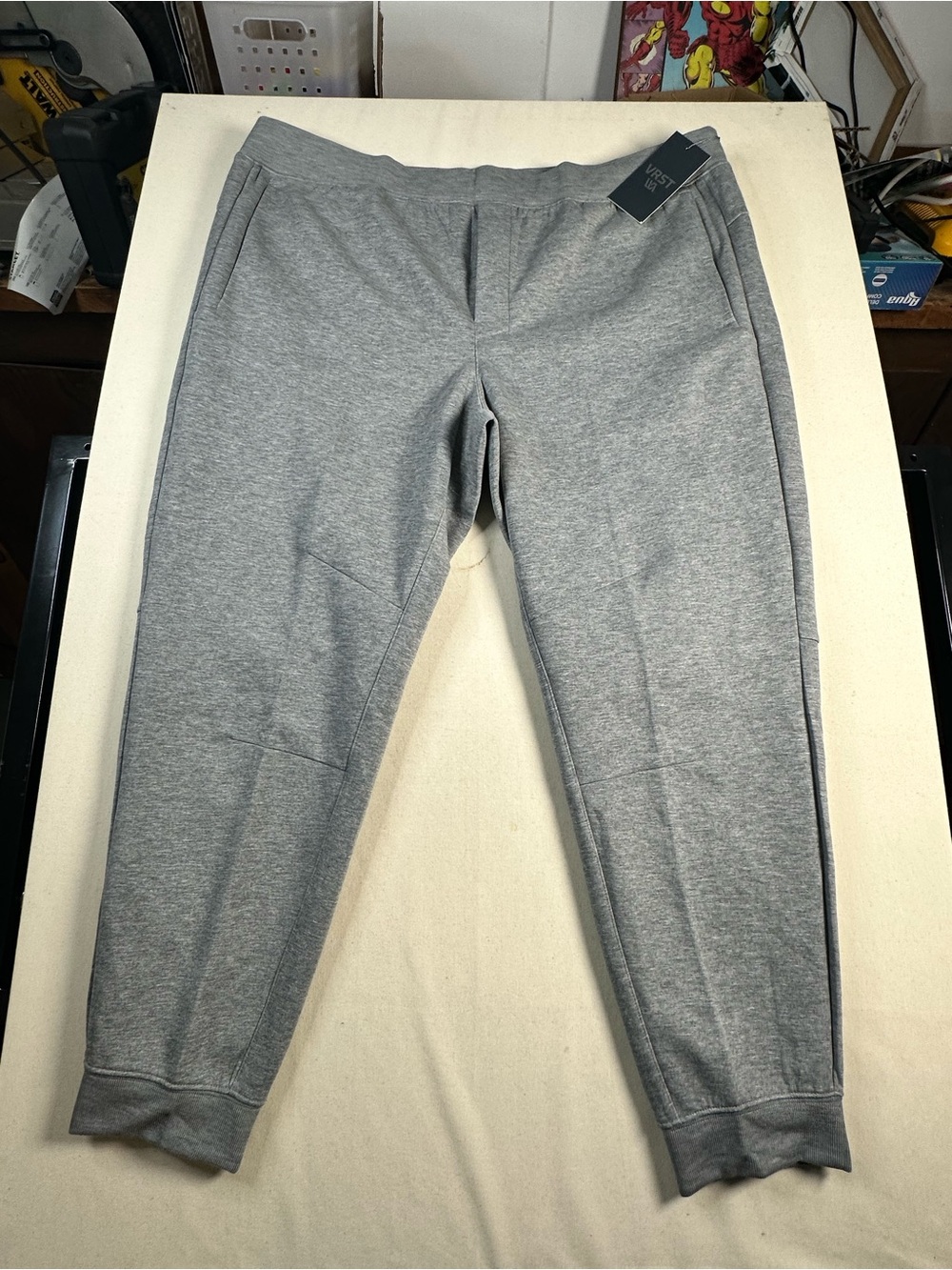 VRST Men's Pinnacle Fleece Jogger in Mid Grey Heather, size XXL
